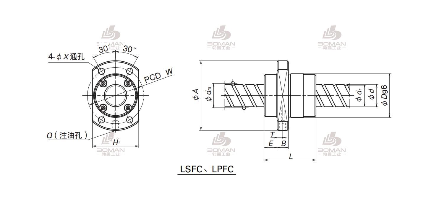 NSK LPFC1616-6-NSK LSFC滚珠丝杠
